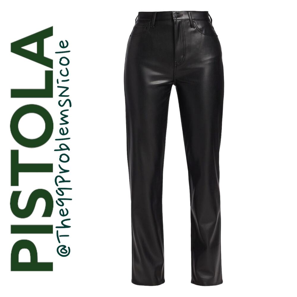 Pistola Vegan Leather Straight Leg Pants